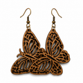 Handcrafted Laser-Engraved Wooden Earrings