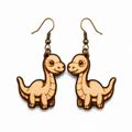Handcrafted Laser-Engraved Wooden Earrings