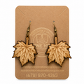Handcrafted Laser-Engraved Wooden Earrings