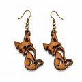 Handcrafted Laser-Engraved Wooden Earrings