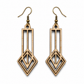 Handcrafted Laser-Engraved Wooden Earrings