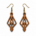 Handcrafted Laser-Engraved Wooden Earrings