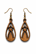 Handcrafted Laser-Engraved Wooden Earrings