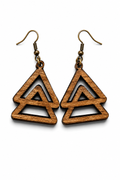Handcrafted Laser-Engraved Wooden Earrings