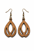 Handcrafted Laser-Engraved Wooden Earrings