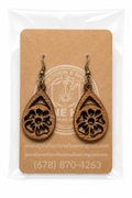 Handcrafted Laser-Engraved Wooden Earrings
