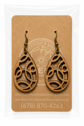 Handcrafted Laser-Engraved Wooden Earrings