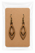 Handcrafted Laser-Engraved Wooden Earrings