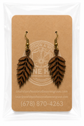 Handcrafted Laser-Engraved Wooden Earrings