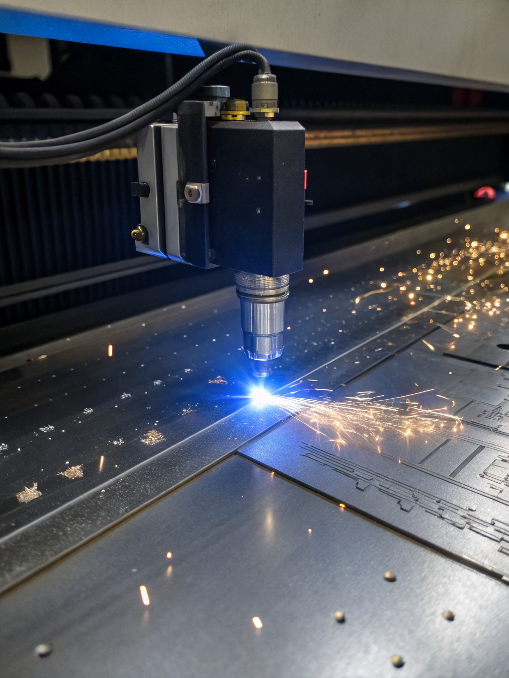Professional laser engraving on premium metal surface